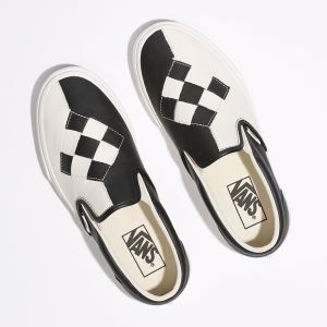 Vans Bayan Kaykay Ayakkabısı Woven Leather Slip-On Beyaz | 56113-133